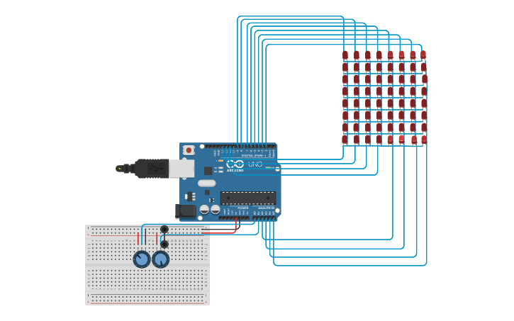 Circuit design 25_8x8 LED Matrix - Tinkercad