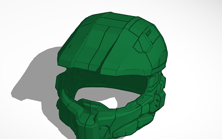 3D design master chief helmet - Tinkercad