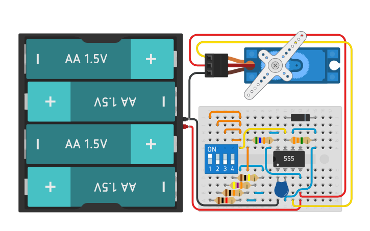 Circuit design Servo Controller Without Arduino v2 - Tinkercad