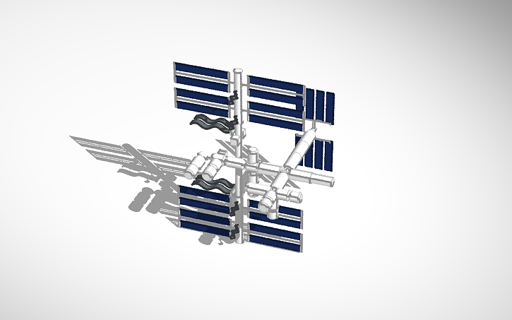 Iss Radiator Cad 3D design ISS - Tinkercad