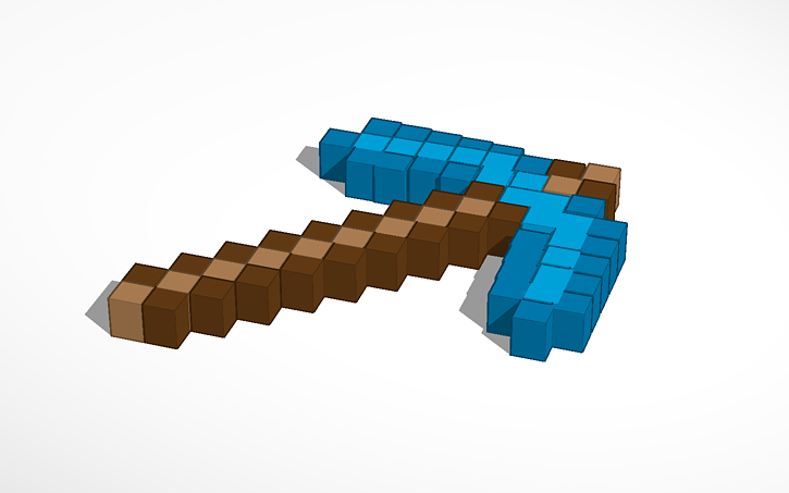 3D design Diamond Pickaxe - Tinkercad