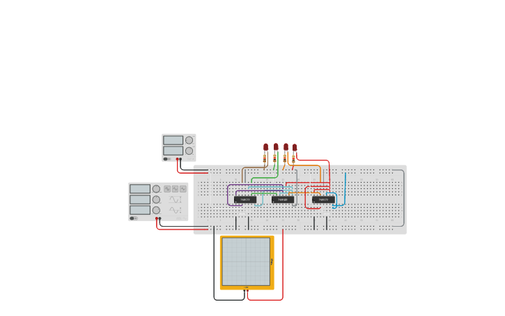 Circuit design synchronous up counter using JK flip flops | Tinkercad