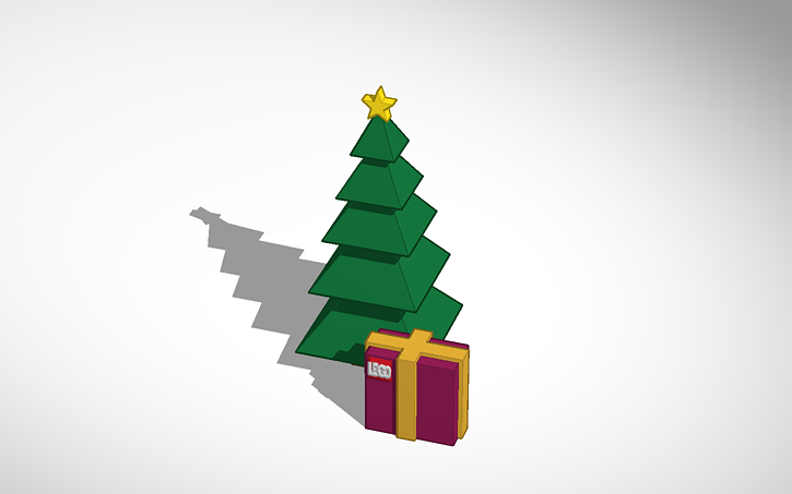 3D design christmas tree and present | Tinkercad