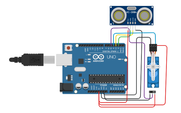 Circuit design 29_ultrasonic2 | Tinkercad