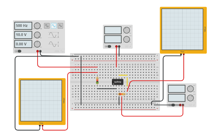 Circuit design inversor - Tinkercad