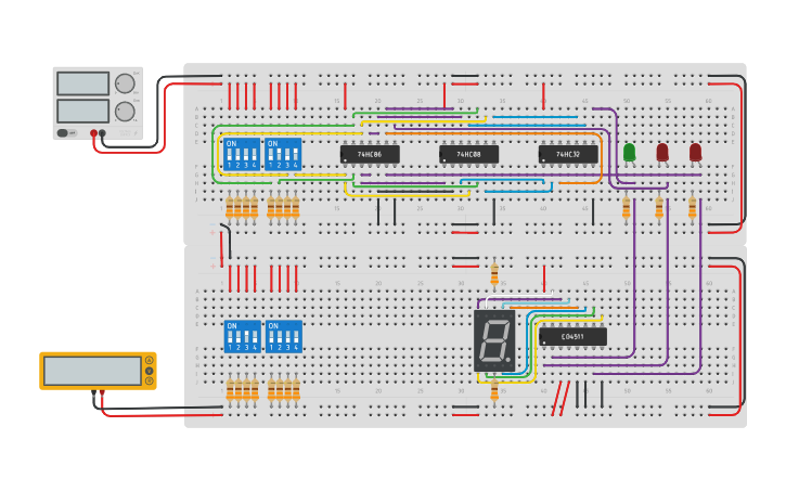 Circuit Design 10 2 Bit Full Adder With 7 Segments