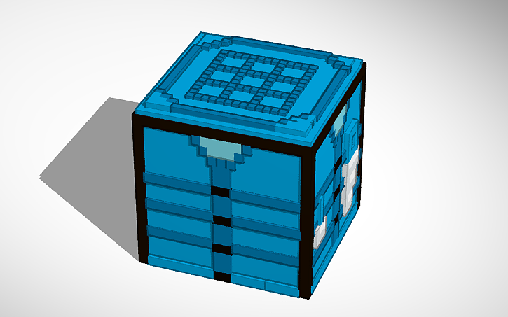 3D design Blue Crafting Table Minecraft Block - Tinkercad
