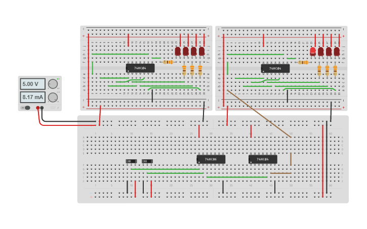 Circuit design LAB2 DIGI XNOR GATE - Tinkercad