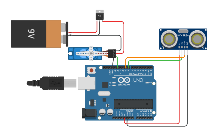 Circuit design TACHO OPEN AUTOMATICO | Tinkercad