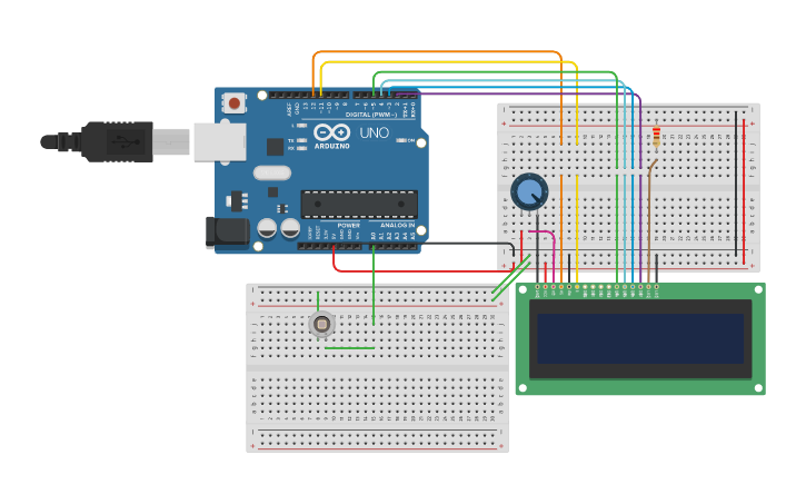 Circuit design Circuito básico ON/OFF de LED con Fotodiodo usando LCD ...