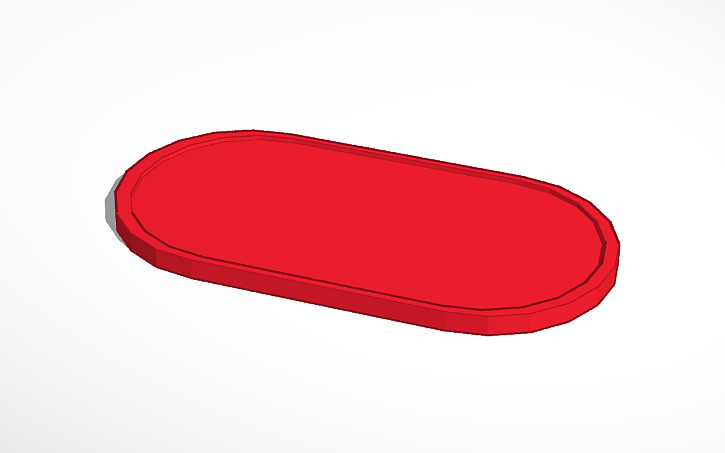 3D design 50mm oval base - Tinkercad