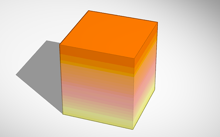 3D design Sunrise Gradient - Tinkercad