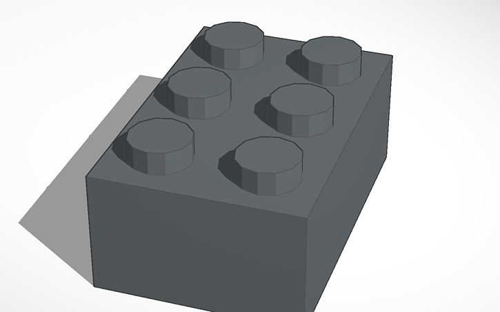 3D design 2x3 Lego Peice - Tinkercad