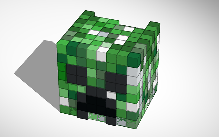 3D design Creeper in minecraft - Tinkercad