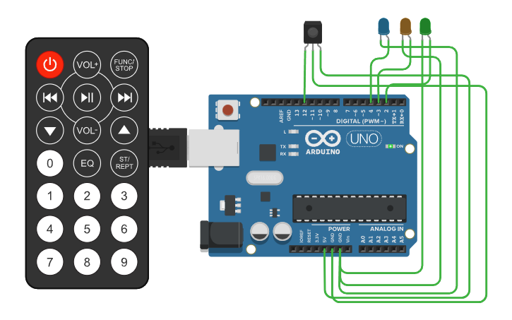 Circuit design IR SENSOR WITH ARDUINO - Tinkercad