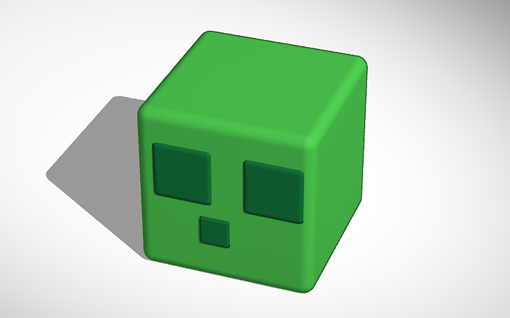 3D design minecraft slime - Tinkercad