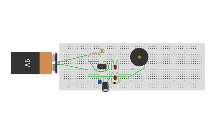 Circuit design Circuito sonido | Tinkercad