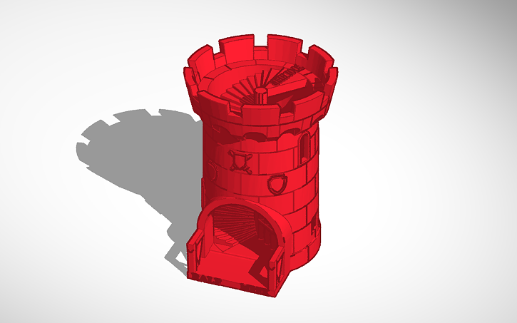 3D design dice tower - Tinkercad