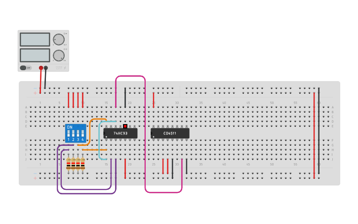 Circuit Design Contador Tinkercad