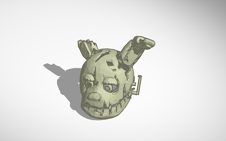 3D design scaled springtrap head - Tinkercad