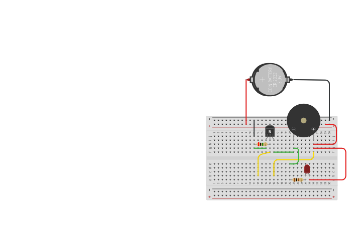 Circuit design Датчик утечки воды на транзисторе BC517 - Tinkercad