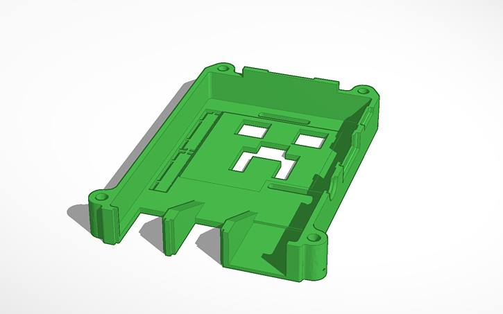 Minecraft Creeper Raspberry Pi 2 Server Case Cover Tinkercad