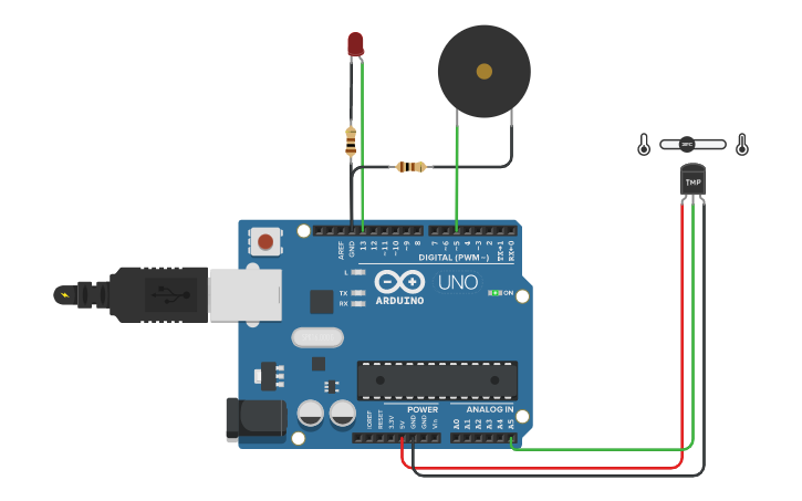 Circuit design Threshold Temperature | Tinkercad