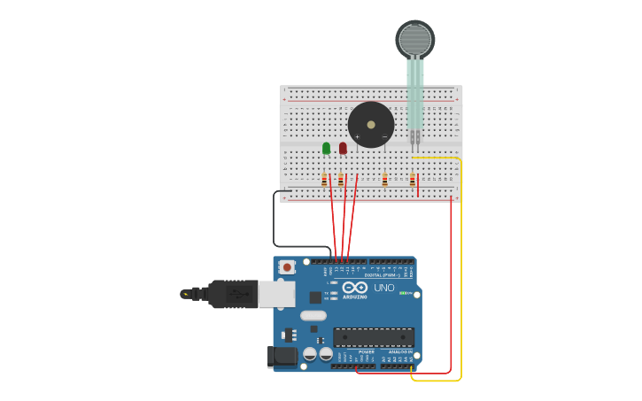 Circuit design Force Sensor - Tinkercad