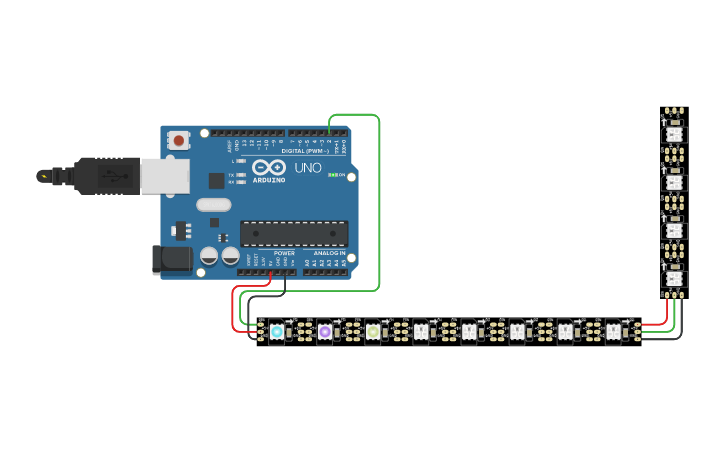 Circuit design LED STRIP CODE - Tinkercad