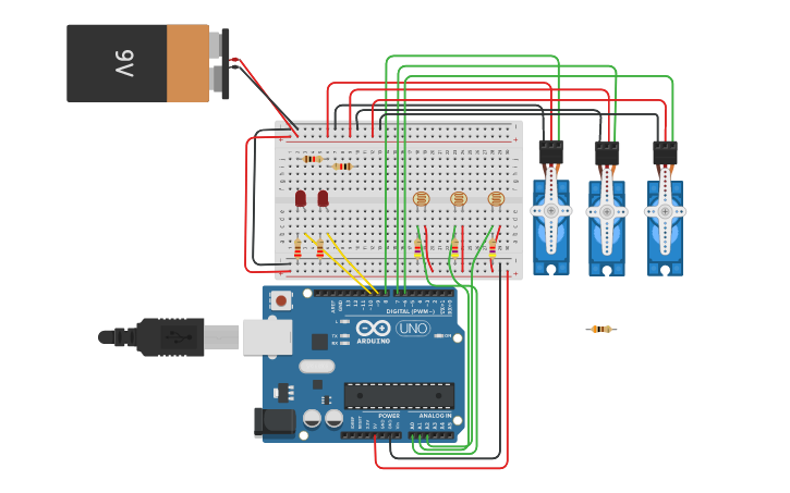 Circuit design Proyecto 4: Light Sensor with Arduino - Tinkercad