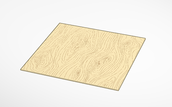3D design Eco Friendly wood veneer - Tinkercad