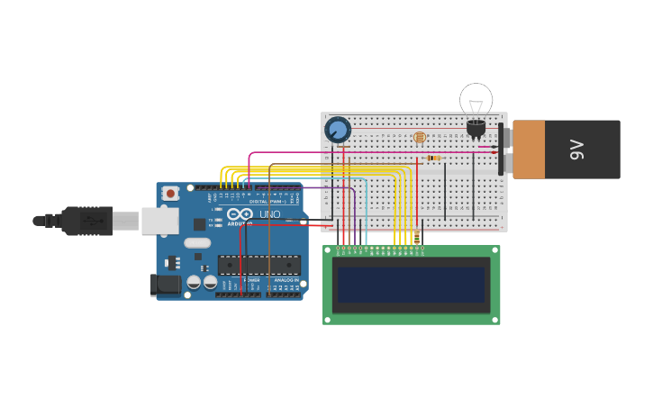 Circuit design Smart Light | Tinkercad