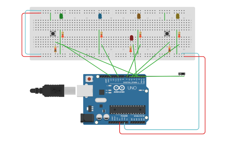 Circuit design Design 1 - Rocket Launching System | Tinkercad