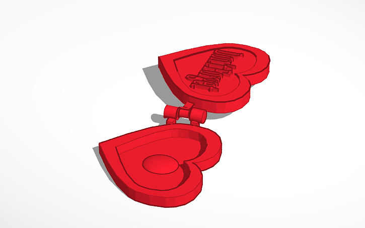 Locket Designcad 3D design Heart Locket - Tinkercad