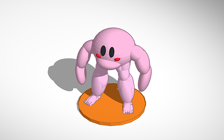 3D design Gigachad Kirby - Tinkercad