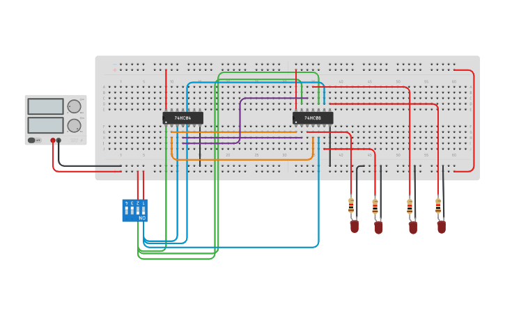 Circuit design Decoder - Tinkercad