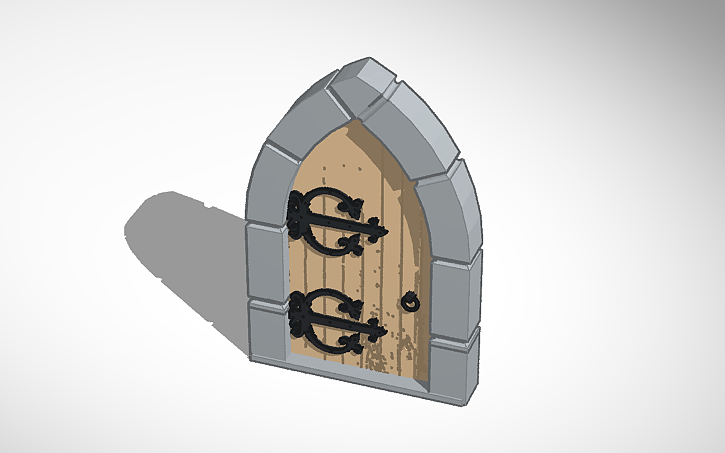 3D design Gothic Arch Oak Door - Tinkercad