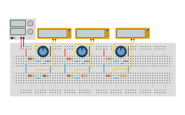 Circuit design PUENTE DE WHEATSTONE - Tinkercad