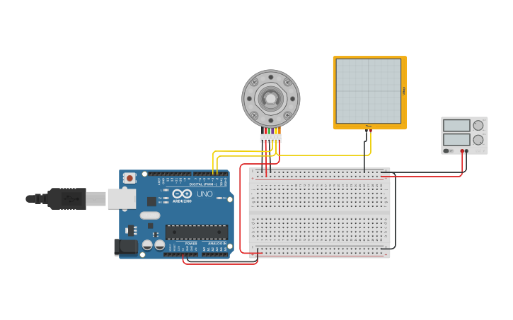 Circuit design Encoder RPM - Tinkercad