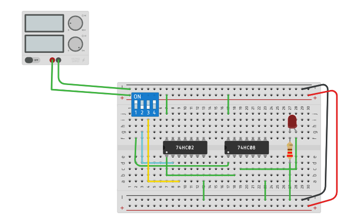 Circuit design Kelompok22_Rabu/4_Modul 1 | Tinkercad