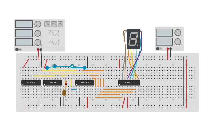 Circuit Design Contador Lógico Tinkercad