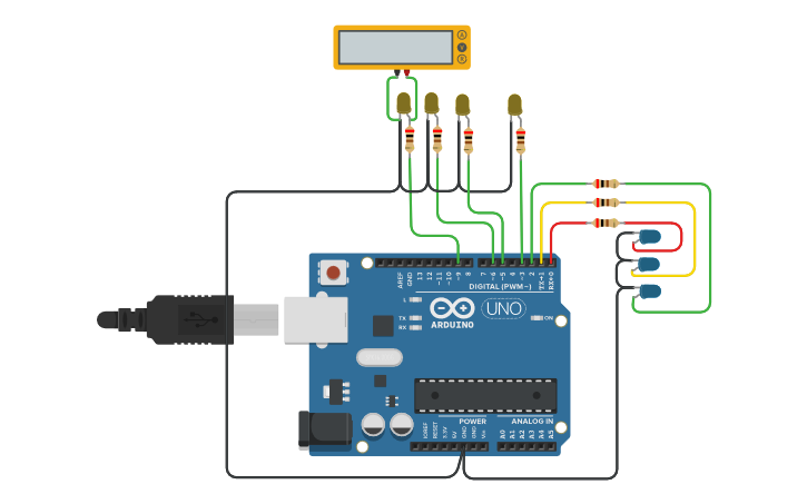 Circuit design Arduino LED - Tinkercad