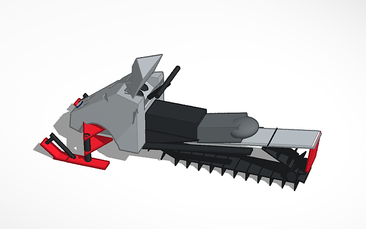 3D design snowmobil - Tinkercad