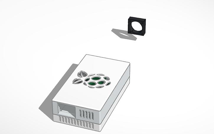 3D design Raspberry Pi Server Case 2 - Tinkercad