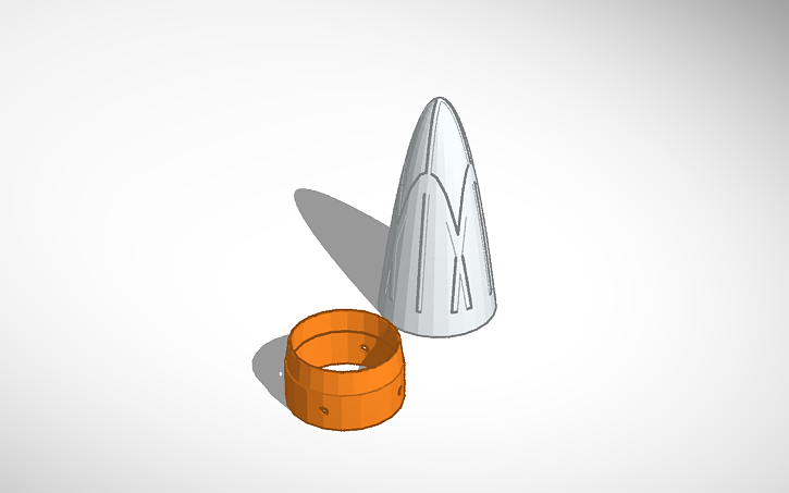 3D Design Rocket Nose Cone Tinkercad