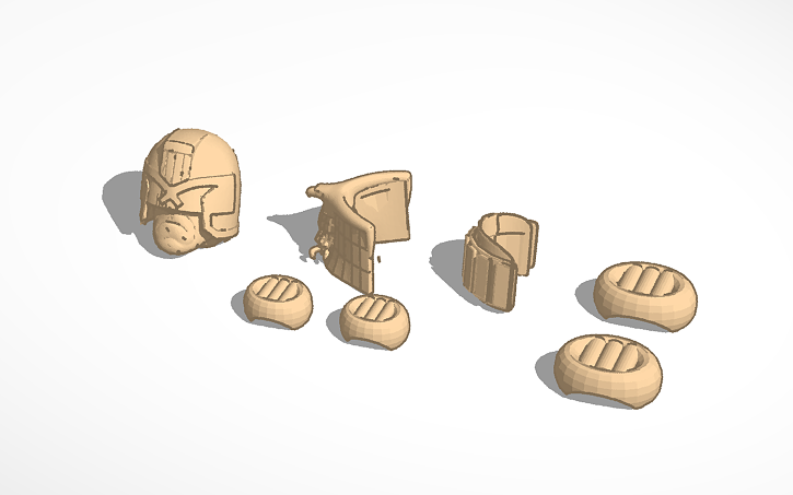 3D design Dredd elbow pad | Tinkercad