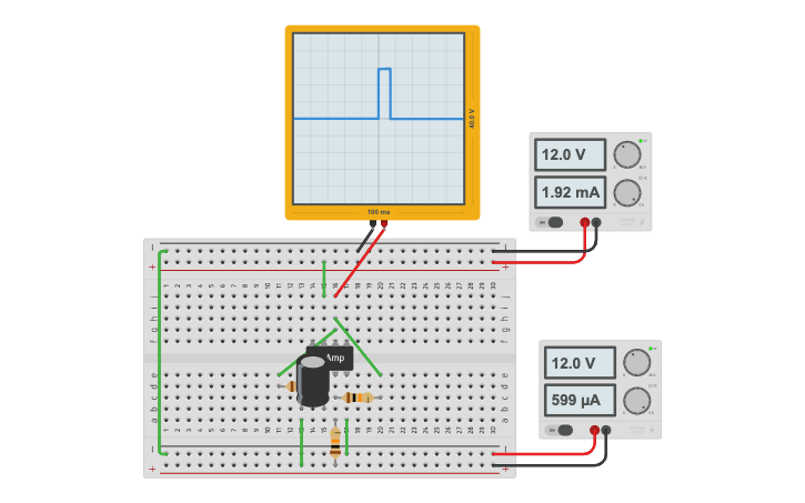 Circuit design Square Wave Generator - Tinkercad