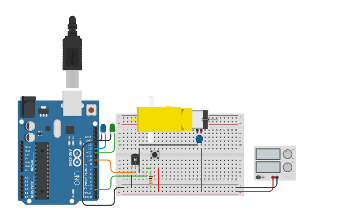 Circuit design Dansing Robot using ARDUINO | Tinkercad