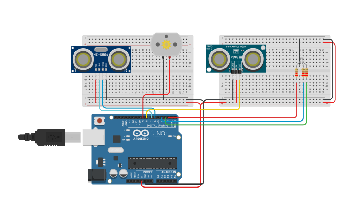 Circuit design RGB with photoresistor - Tinkercad