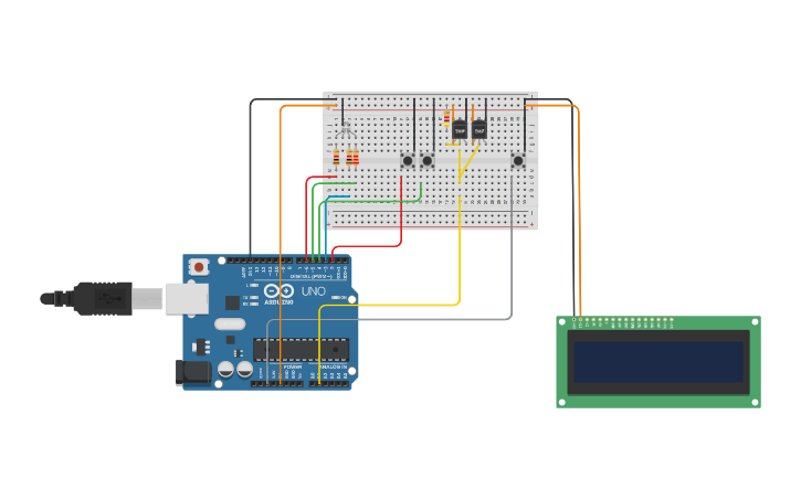 Circuit design IoT układ arduino - Tinkercad